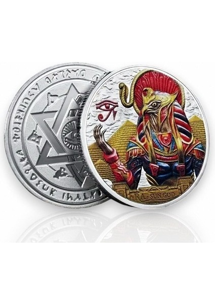 Horus Antik Mısır Her Şeyi Gören Göz Mitoloji Koleksiyon Metal Şans Hatıra Parası CP033