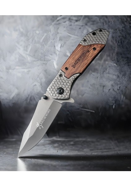 X66 Ahşap Yarı Otomatik Katlanır Çakı