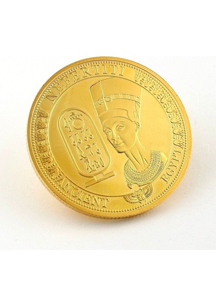 Nefertiri Antik Mısır Kraliçesi Isıs Hatıra Koleksiyon Metal Şans Hatıra Parası CP024
