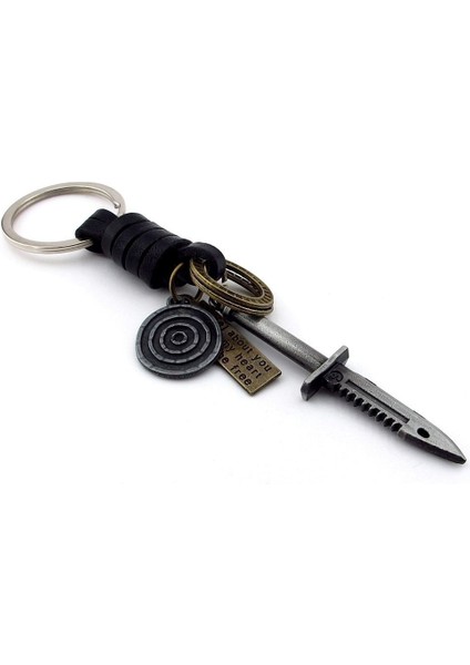 Magnum Survival Bıçak Rambo Bıçağı Gerçek Deri Metal Anahtarlık KC165