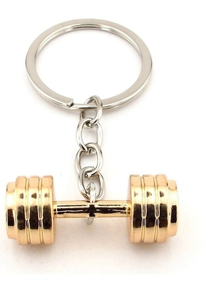 Sarı Renk Halter Spor Ağırlık Fitness Bodybuilding Metal Anahtarlık KC334 fırsatları