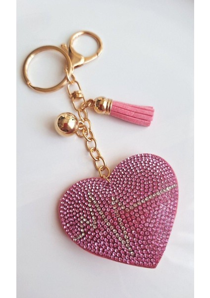 Hediyelik Zirkon Taşlı Şeker Pembe Anahtarlık fiyatları