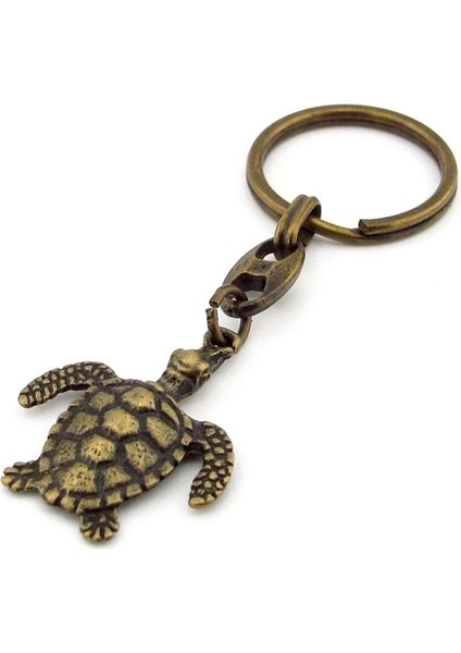 Deniz Kaplumbağası Okyanus Resif Antik Sarı Bronz Metal Anahtarlık KC255 fiyatları