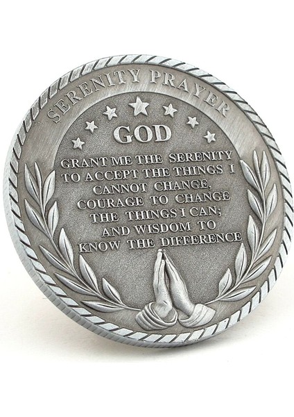 Serenity Huzur Duası Protestan Mistik Kum Saati Şans Metal Hatıra Parası CP057 fiyatları