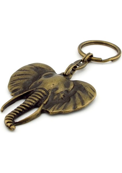 Afrika Fili Safari Büyük Boy Antik Sarı Bronz Eskitme Metal Anahtarlık KC256 fiyatları