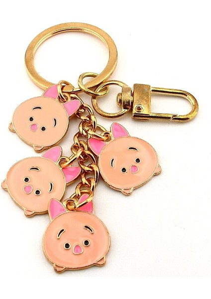 Sevimli Domuzcuklar Pembe Çanta Süsü Charm Anahtarlık KY043 fiyatları