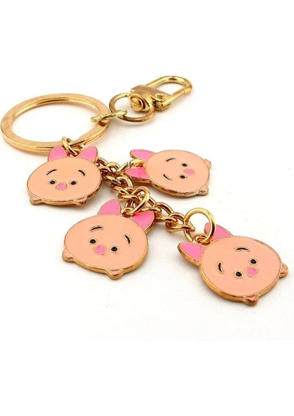 Sevimli Domuzcuklar Pembe Çanta Süsü Charm Anahtarlık KY043 modelleri