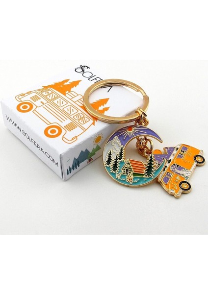 Kampçı Karavan Seyahat Ay Gezi Tabiat Doğa Kamp Metal Anahtarlık KC292 fiyatları