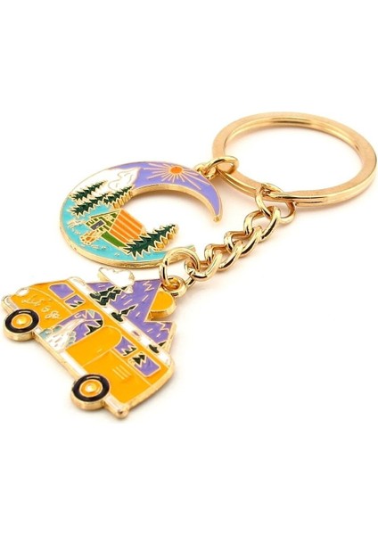 Kampçı Karavan Seyahat Ay Gezi Tabiat Doğa Kamp Metal Anahtarlık KC292 modelleri