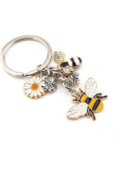 Bal Arısı Papatya Ilkbahar Çiçek Anahtarlık Çanta Süsü Charm KC378 fiyatları