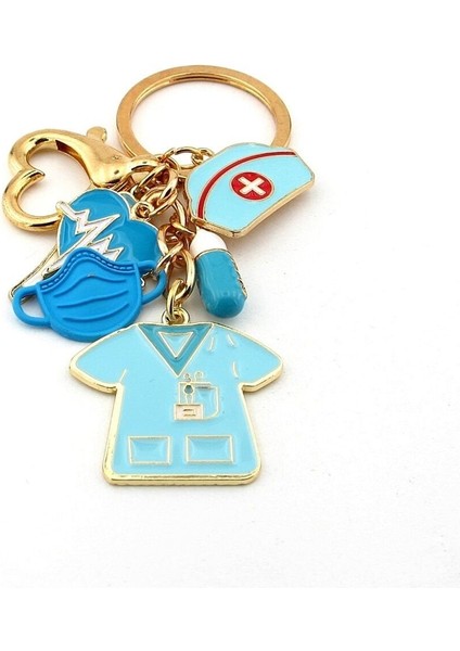 Doktor Hekim Nabız Kalp Maske Ateş Ölçer Çanta Süsü Charm Anahtarlık KY016 fiyatları