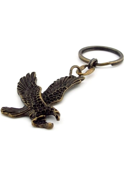 Kartal Yırtıcı Kuş Avcı Eskitme Bronz Antik Sarı Metal Anahtarlık KC259 fiyatları