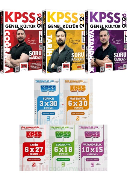 2026 Kpss Tarih Coğrafya Vatandaşlık Çözümlü Soru Bankası - 5 Ders 31 Deneme