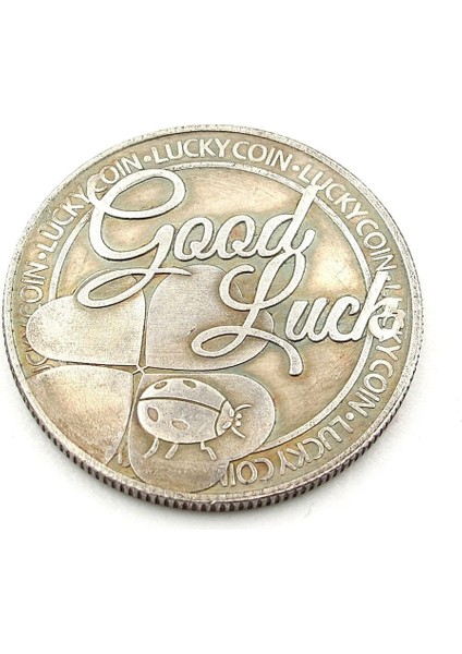 Dört Yapraklı Yonca Uğur Böceği Good Luck Iyi Şans Metal Hatıra Parası CP048 modelleri