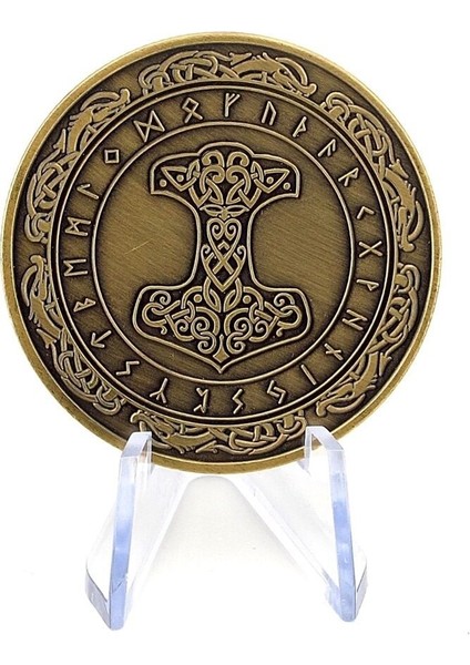 Iskandinav Thor Çekici Mitolojik Mjolnir Koleksiyon Metal Şans Hatıra Parası CP044 fiyatları