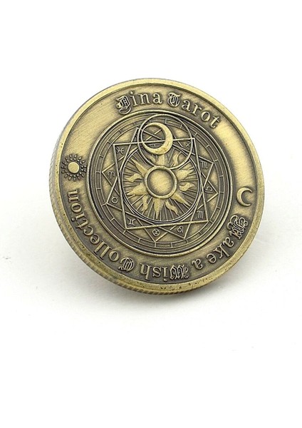 Tarot Dilek Tut Küçük Boy Hatıra Koleksiyon Metal Şans Hatıra Parası CP029