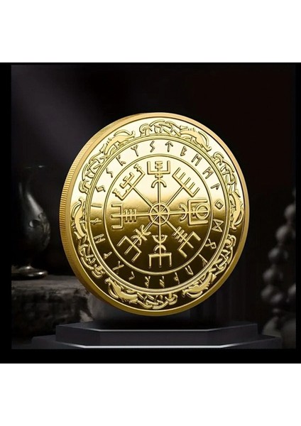 Viking Iskandinav Nordik Semboller Mitolojik Şans Metal Hatıra Parası CP055