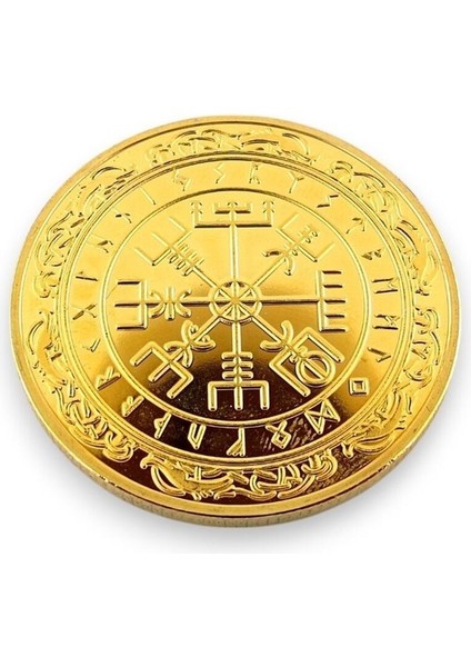 Viking Iskandinav Nordik Semboller Mitolojik Şans Metal Hatıra Parası CP055 modelleri