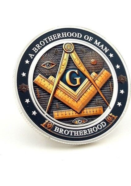 Mason Brotherhood Kardeşlik Gönye Yardımseverlik Şans Metal Hatıra Parası CP051 modelleri