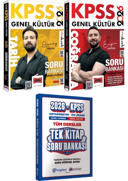 2026 Kpss Tarih Coğrafya Tamamı Çözümlü Soru Bankası - Ortaöğretim Ön Lisans Tek Kitap Soru