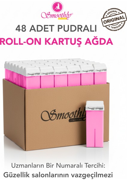 Titanium Pudralı Kartuş Ağda 48 Adet , Pudralı Roll-On Ağda