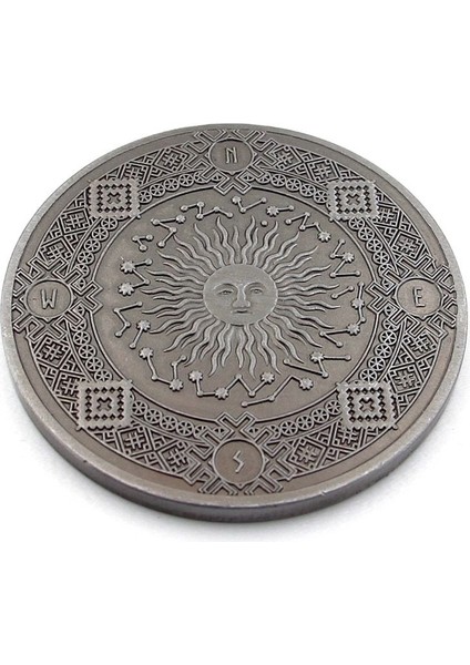 Retro Zodiac Burçlar Haritası Renkli Metal Şans Hatıra Koleksiyon Parası Coin CP019 fiyatları