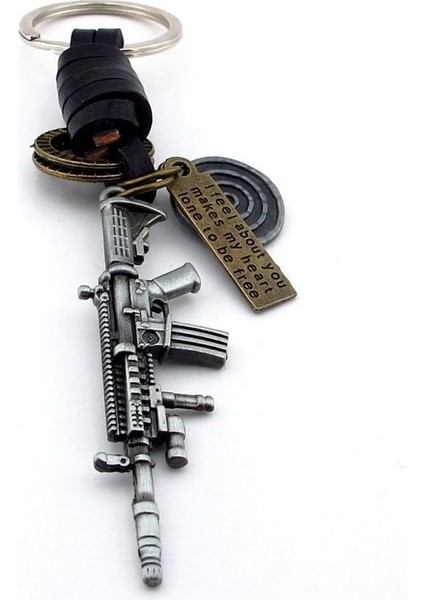 M4 Karabina Piyade Tüfeği Şeklinde Gerçek Deri Metal Anahtarlık KC164 modelleri