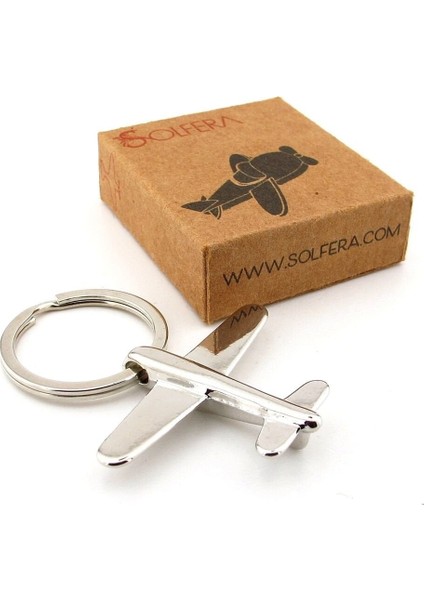 Uçak Havacı Hostes Pilot Minimalit Tasarım Metal Anahtarlık KC330