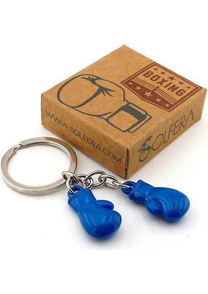 Boks Eldiveni Spor Kick Boks Mavi Renk Metal Anahtarlık KC357