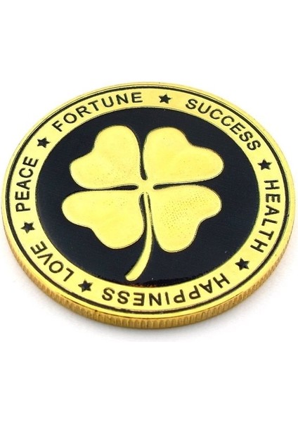 Dört Yapraklı Şans Yonca Fil 777 Bereket Sağlık Aşk Mutluluk Dilek Metal Para CP006 fiyatları