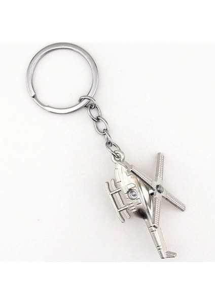 Helikopter Hava Aracı Döner Pervaneli Gümüş Renk Metal Anahtarlık KC284 modelleri