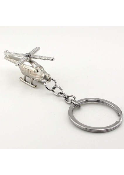 Helikopter Hava Aracı Döner Pervaneli Gümüş Renk Metal Anahtarlık KC284 fırsatları