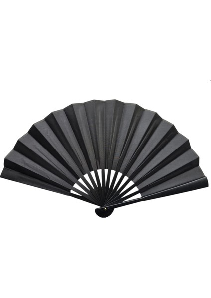 Plastik Kumaş Yelpaze 12'li Siyah