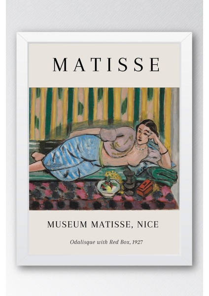 Henri Matisse Odalisque With Red Box Çerçeveli Tablo - Eklektik Tarz Duvar Dekoru