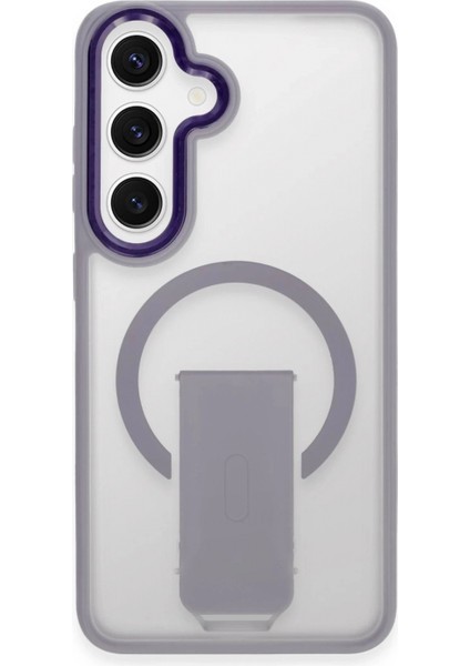 Samsung Galaxy S24 Tork Magsafe Standlı Kapak - Lila