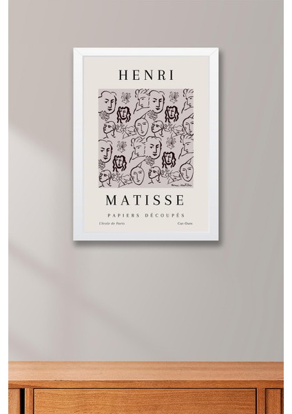 Henri Matisse Papiers Decoupes Çerçeveli Tablo - Kağıt Kesme Sanatı - Eklektik Tarz Duvar Dekoru fiyatları