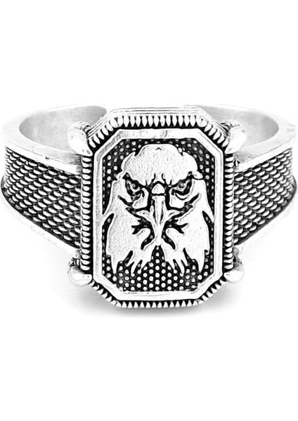 Kartal Sert Bakışlı Yırtıcı Kuş Pirinç Ayarlanabilir Erkek Yüzük RG075 modelleri