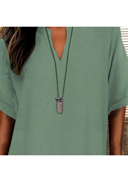 Mdb Kadın Kısa Kollu V Yakalı Aerobin Bluz fiyatları