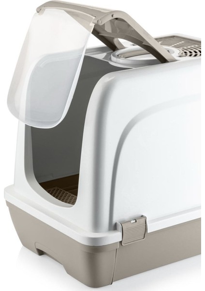 Orta Boy Çekmeceli Kapalı Kedi Tuvaleti Kürek Hediyeli 47 x 39,5 x 55CM