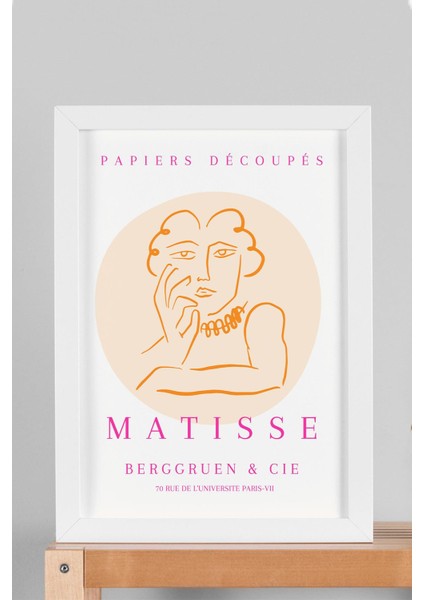 Henri Matisse Papiers Decoupes Çerçeveli Tablo - Kağıt Kesme Sanatı - Eklektik Tarz Duvar Dekoru
