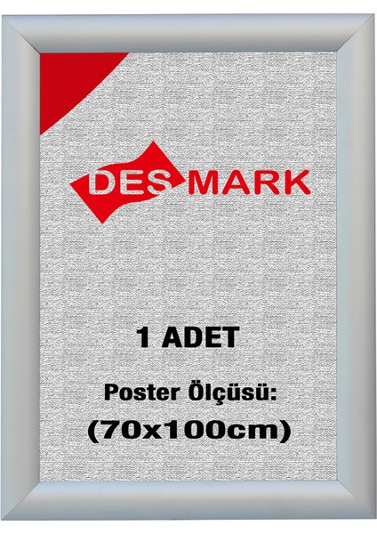 25 mm B1(70X100) Gönye Köşe Alüminyum Aç-Kapa Çerçeve – Poster & Afiş Çerçevesi (Gümüş Eloksallı)