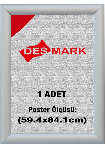 25 mm A1(59.5X84.1) Gönye Köşe Alüminyum Aç-Kapa Çerçeve Poster & Afiş Çerçevesi (Gümüş Eloksallı)