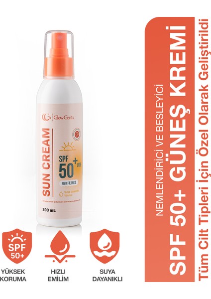 Tüm Cilt Tiplerine Uygun Yüksek Uv Korumalı Leke Önleyici Spf 50 Sprey Güneş Kremi | 200 ml