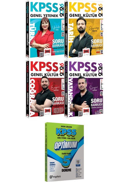 2026 Kpss Türkçe Tarih Coğrafya Vatandaşlık Çözümlü Soru - Lisans Optimum 5 Deneme