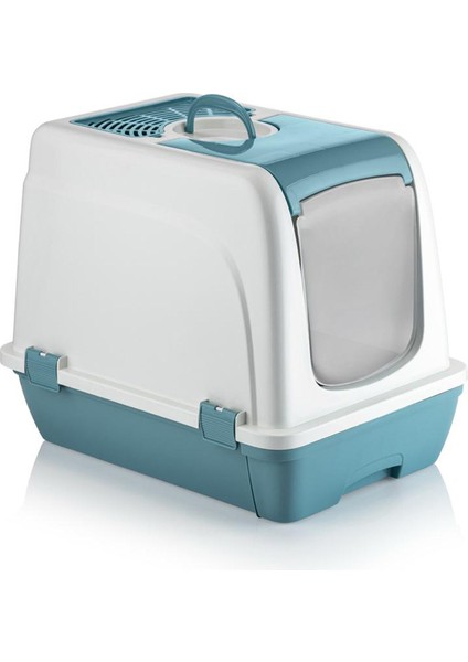 Orta Boy Çekmeceli Kapalı Kedi Tuvaleti Kürek Hediyeli 47 x 39,5 x 55cm modelleri