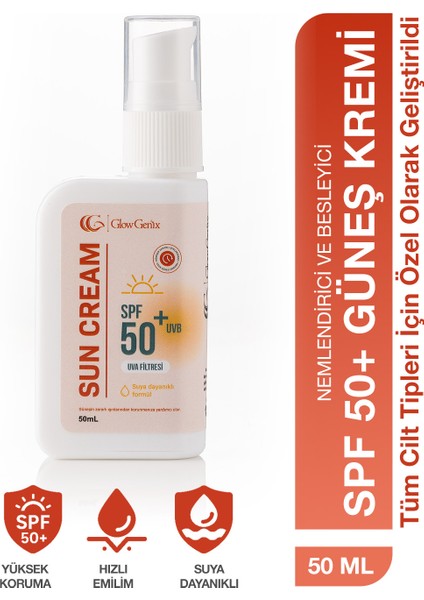 Tüm Cilt Tiplerine Uygun Yüksek Uv Korumalı Leke Önleyici Spf 50 Güneş Kremi 50 ml