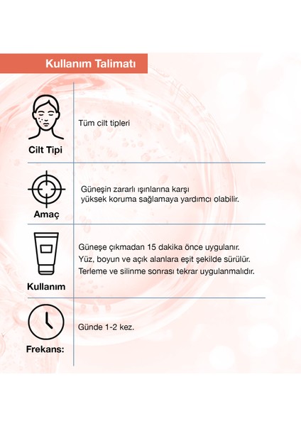 Tüm Cilt Tiplerine Uygun Yüksek Uv Korumalı Leke Önleyici Spf 50 Güneş Kremi 50 ml indirimleri