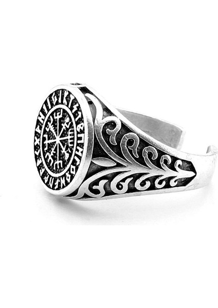 Vegvisir Viking Pusula Iskandinav Mitoloji Yön Pirinç Erkek Yüzük RG072 fiyatları