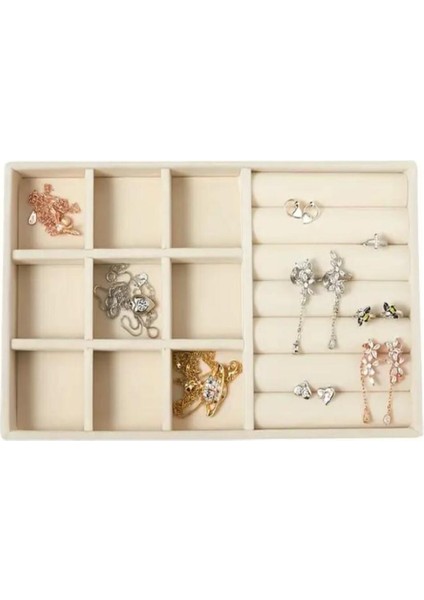 Şık 6 Lı Çekmece Içi Takı Set ( Krem Renk ) modelleri