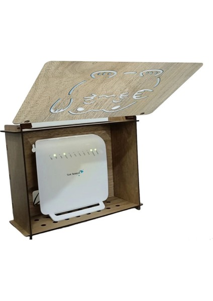 Modem Saklama Kutusu - 25X18X9 cm - Kedili Kapak modelleri